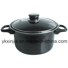 Küchenutensilien 20cm Deep Carbon Steel Non-Stick Coating Sauce Topf mit Deckel Kochgeschirr